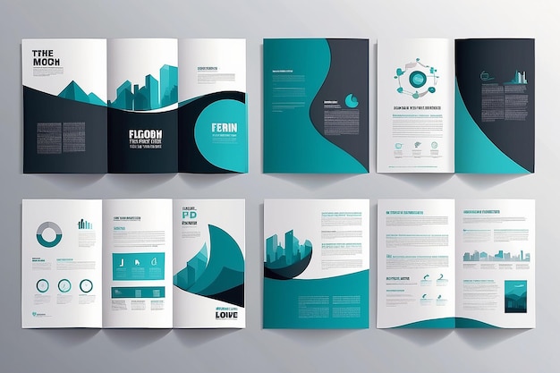 Modèle de conception vectorielle pour la brochure Rapport annuel Magazine Affiche Présentation d'entreprise Portefeuille Flyer