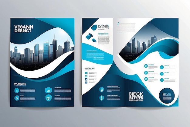 Modèle de conception vectorielle pour la brochure Rapport annuel Magazine Affiche Présentation d'entreprise Portefeuille Flyer