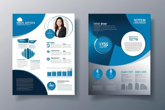 Modèle de conception vectorielle pour la brochure Rapport annuel Magazine Affiche Présentation d'entreprise