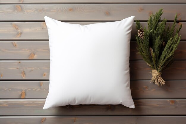 modèle de coussin blanc carré blanc