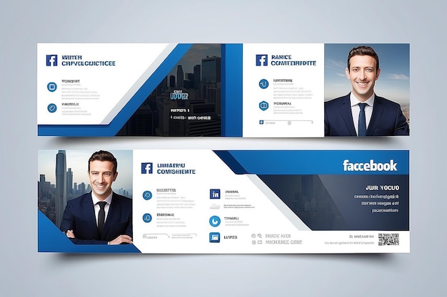 Modèle de couverture Facebook d'entrepriseModèle de couverture Facebook d'entrepriseModèle de couverture Facebook d'entreprise