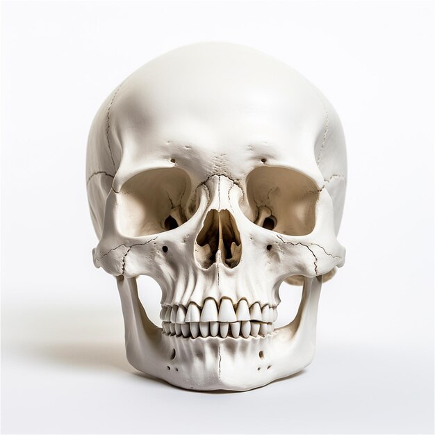 Modèle de crâne blanc pur numéroté en taille réelle