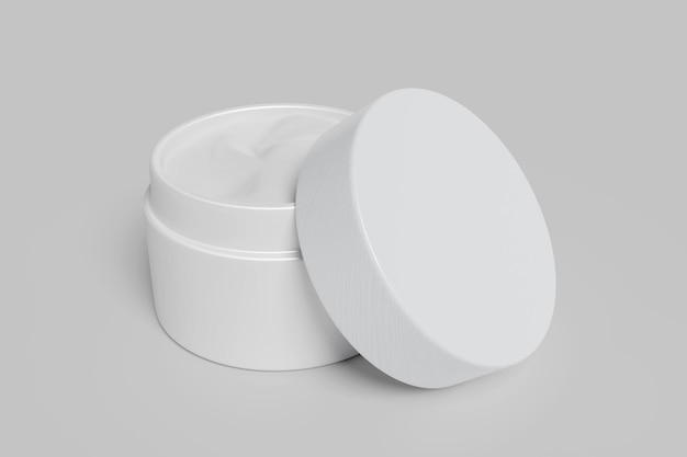 Modèle de crème cosmétique en blanc