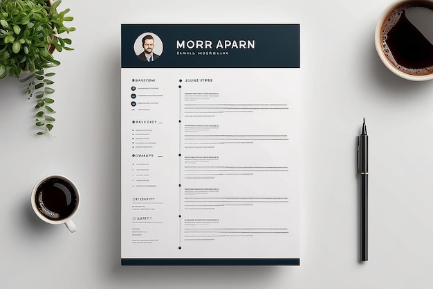 Photo modèle de cv moderne