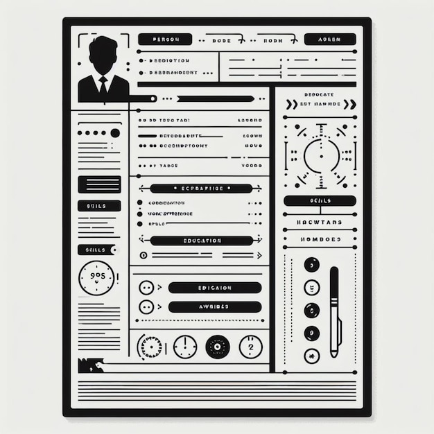 modèle de CV vectoriel minimaliste