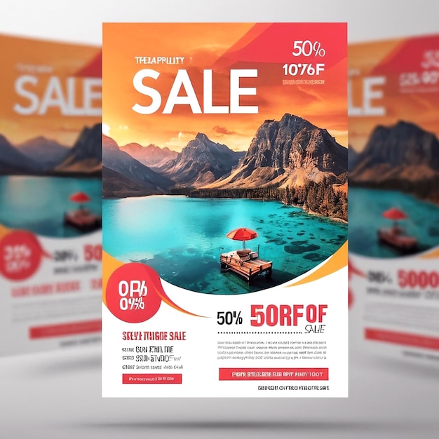 Modèle de dépliant de vente de voyages