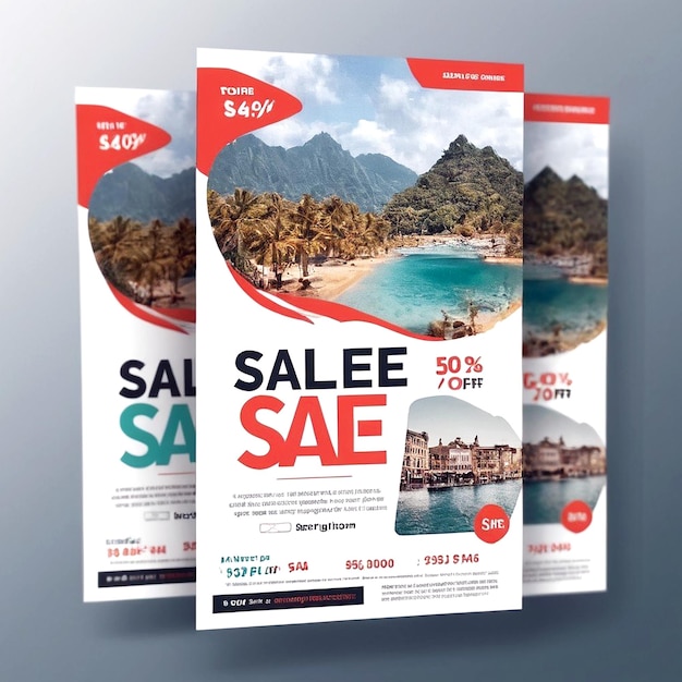 Modèle de dépliant de vente de voyages