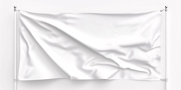 Photo un modèle de drapeau blanc sur fond blanc