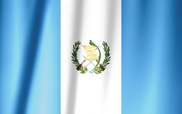 Modèle de drapeau du Guatemala sur la texture du tissu, style vintage