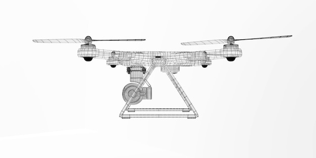 Modèle de drone de rendu 3D