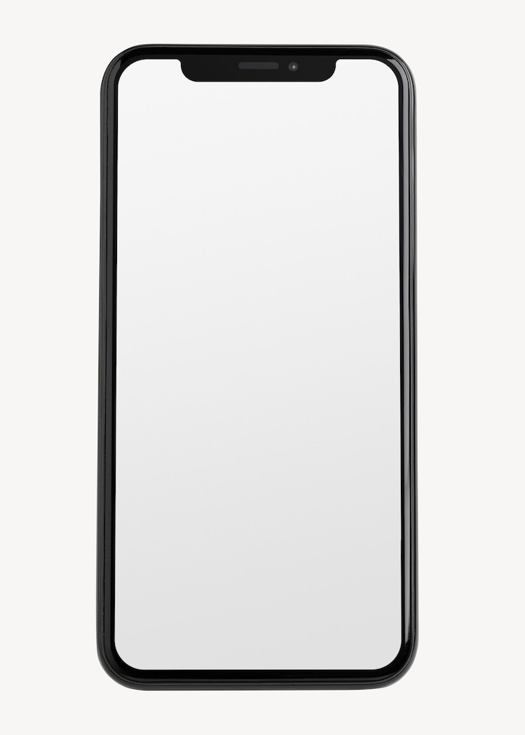 Photo modèle d'écran de téléphone png conception transparente