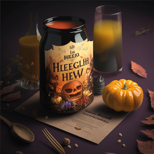 modèle d'emballage de bière d'Halloween