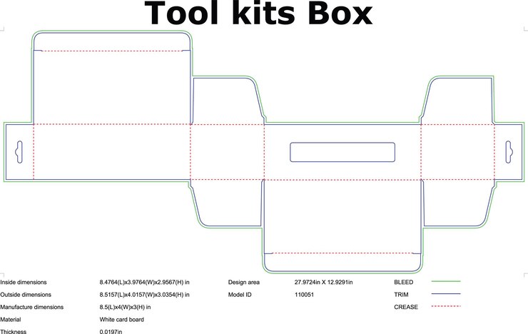 Photo modèle d'emballage de la boîte à outils
