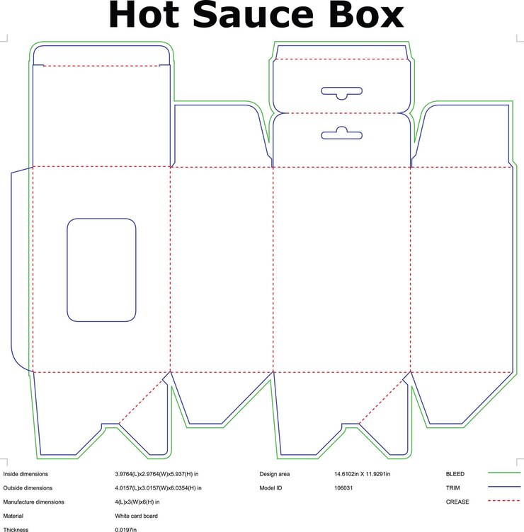 Photo modèle d'emballage de la boîte à sauce chaude