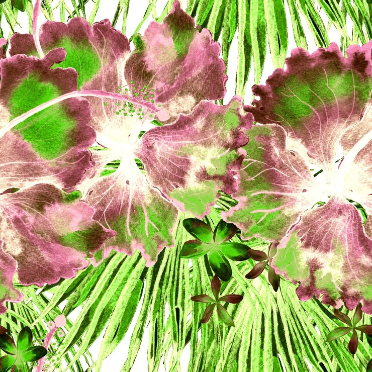 Photo modèle exotique. fond aquarelle d'été.