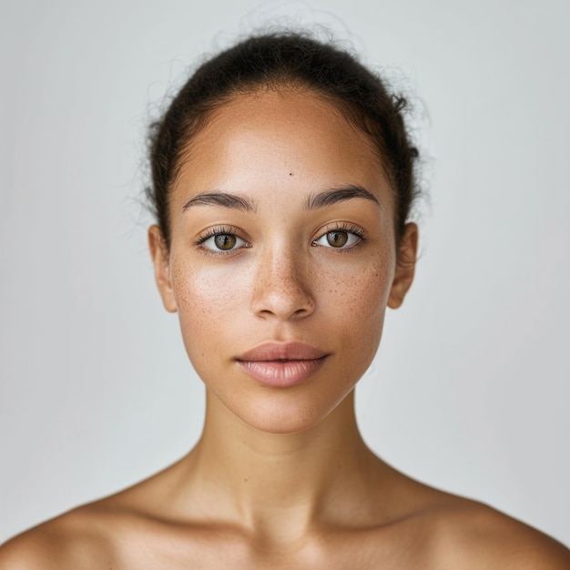 modèle féminin de beauté en fond transparent