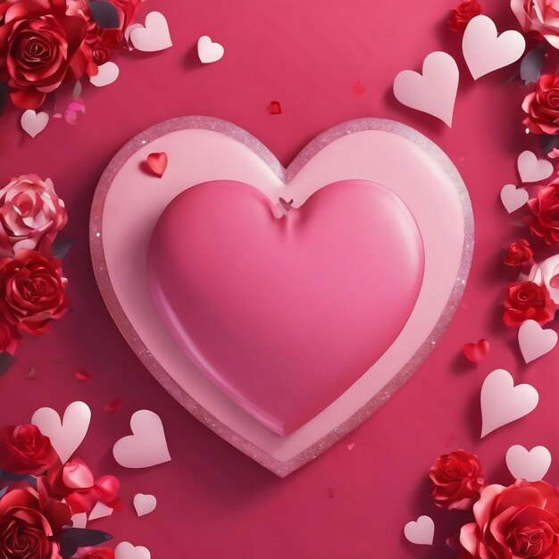 Modèle de la fête de la Saint-Valentin avec des cœurs pour les bannières les infractions les cartes publicitaires
