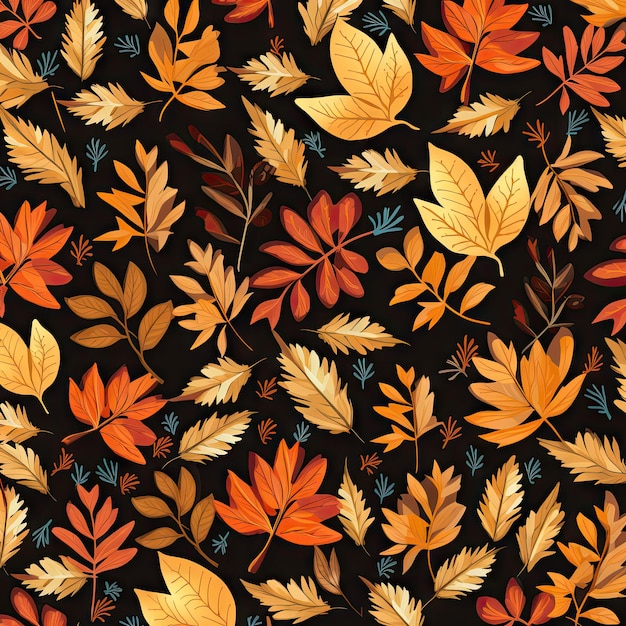 modèle de feuilles d'automne