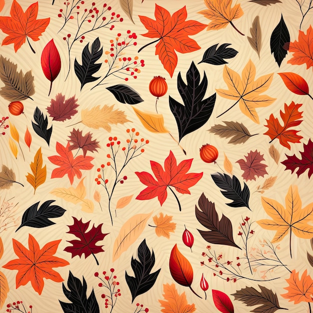 modèle de feuilles d'automne