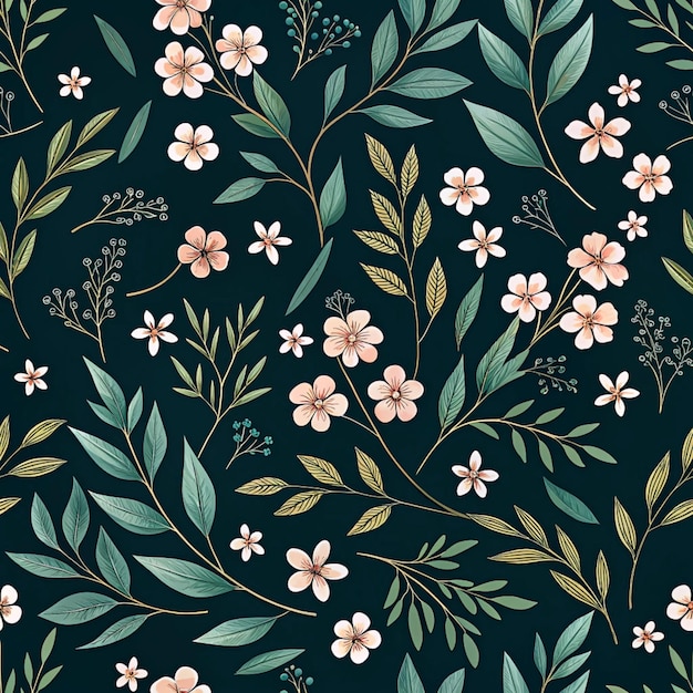 modèle de fleur classique sans couture