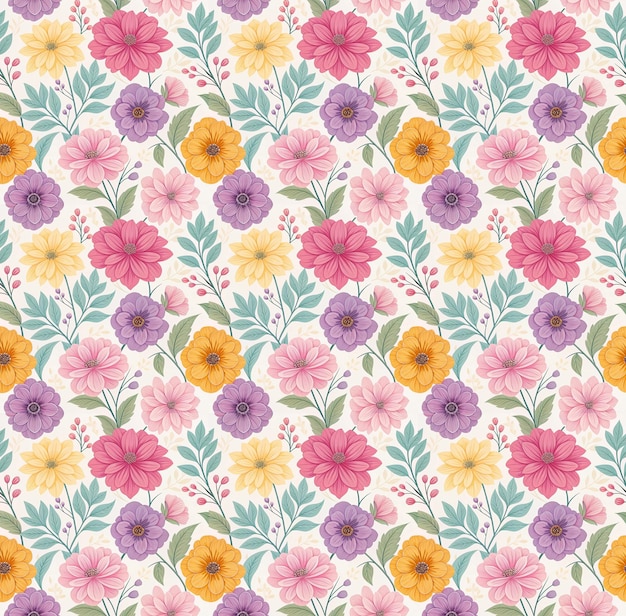 modèle de fleur classique sans couture