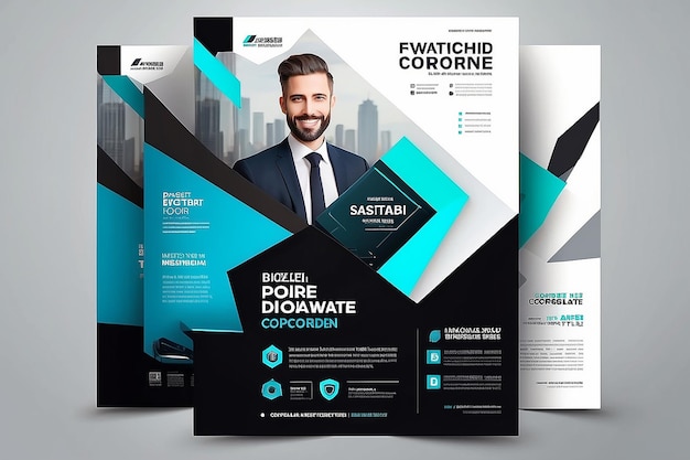 Modèle de flyer d'entreprise créatif Modèle de Flyer d'affaires d'entreprise