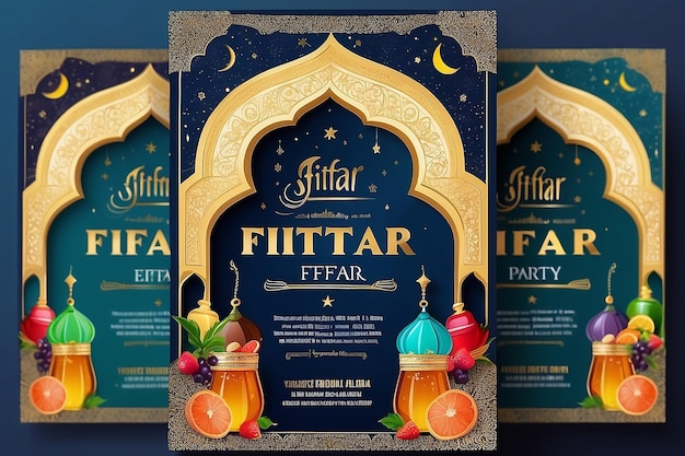 Modèle de flyer de la fête de l'Iftar du Ramadan