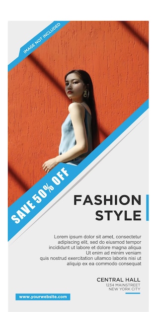 Modèle de flyer de mode vectoriel