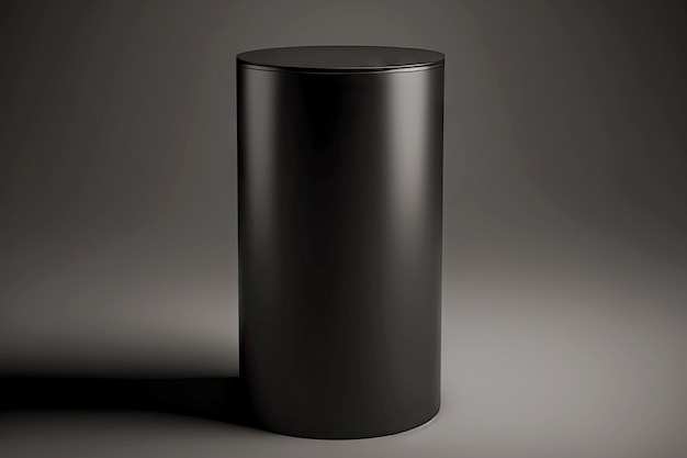 Modèle en forme de cylindre noir pour podiumkeytodesc d'art 3d moderne