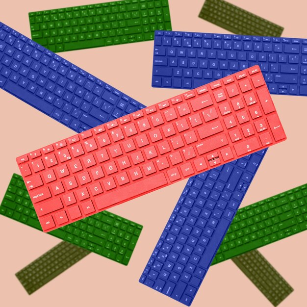 Un modèle d'un grand nombre de claviers multicolores