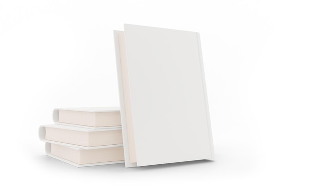 Modèle d'icône de signets de livres isolé sur l'arrière-plan illustration de rendu 3D
