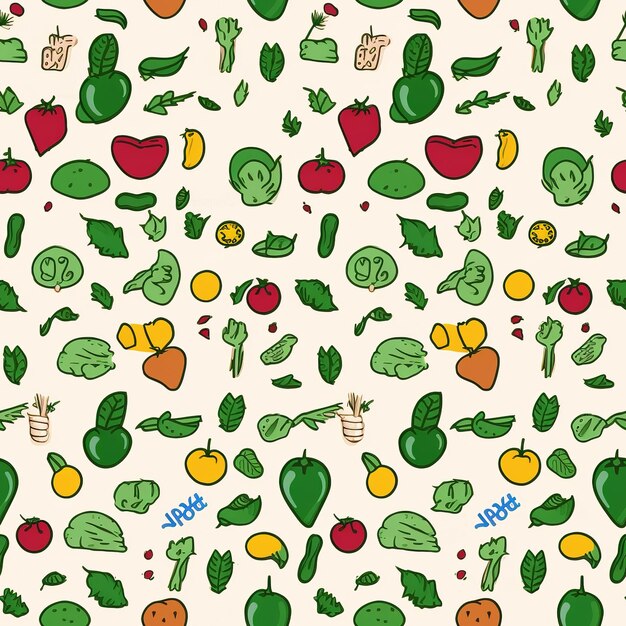 Photo un modèle d'illustration simple de légumes