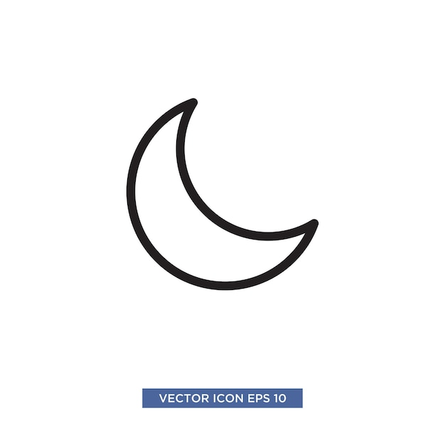 Modèle d'illustration vectorielle d'icône de lune