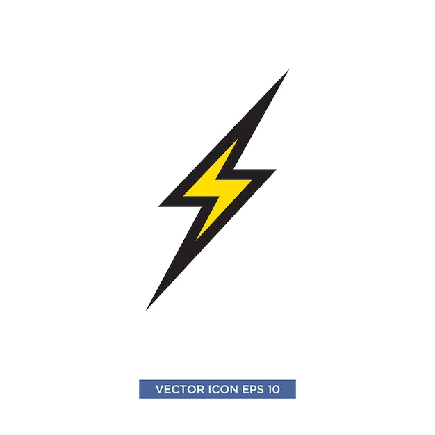 Modèle d'illustration vectorielle icône Thunderbolt