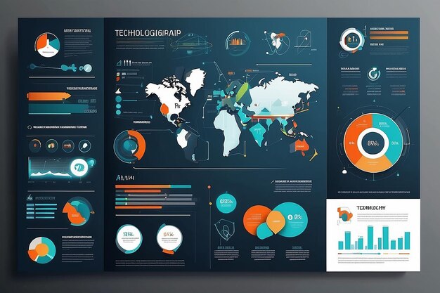 Modèle d'infographie technologique