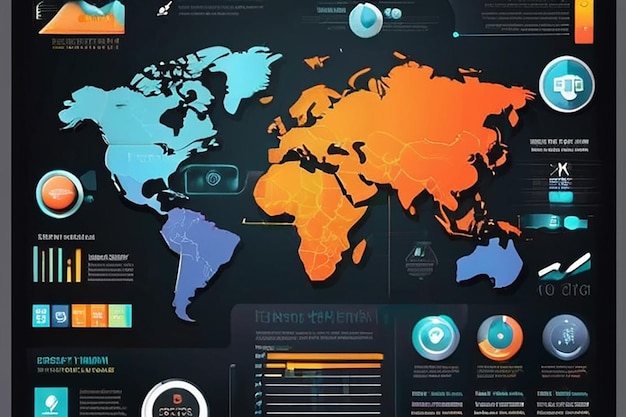 Photo modèle d'infographie technologique