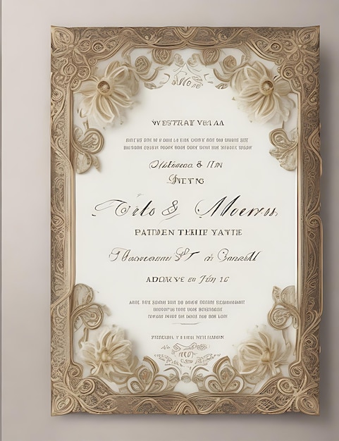 Modèle d&#39;invitation de mariage vintage élégant