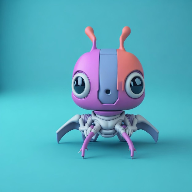 Modèle de jouet de mascotte extraterrestre créé avec l'intelligence artificielle