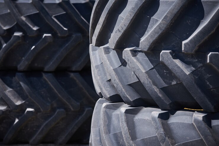 Photo modèle libre de roues de pneus de tracteur