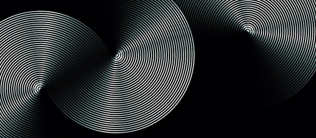 Modèle de lignes brillantes abstraites sur fond sombre Design géométrique minimaliste