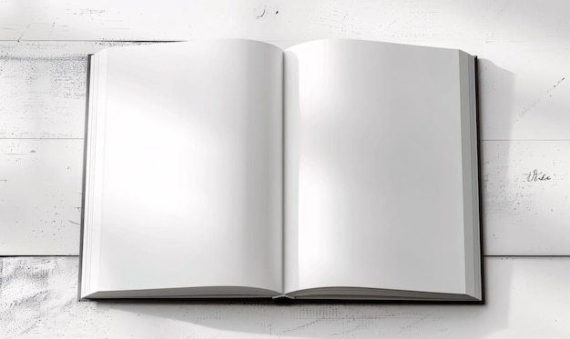 modèle de livre blanc blanc avec espace de copie sur fond blanc