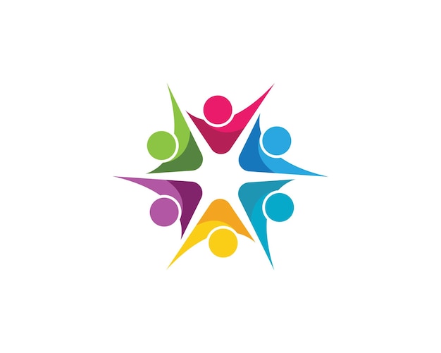 Modèle de Logo d&#39;adoption et de soins communautaires