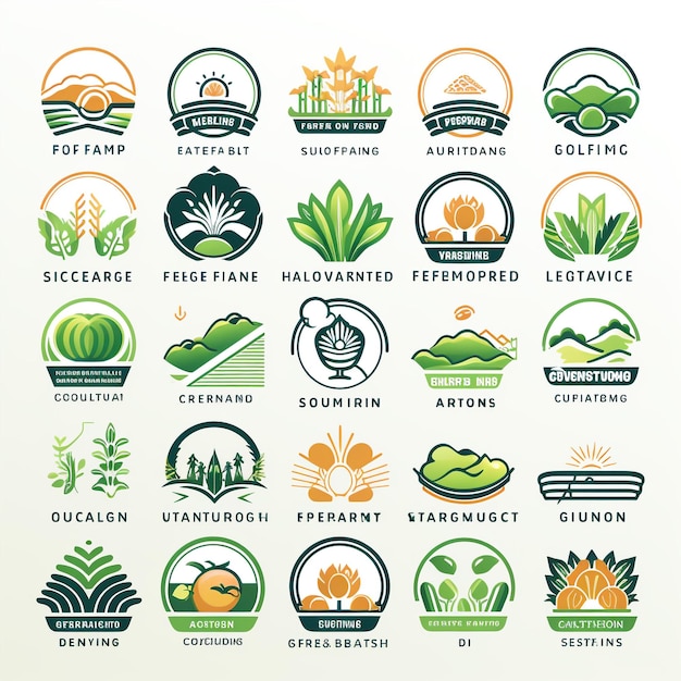 Photo modèle de logo agricole adapté aux entreprises