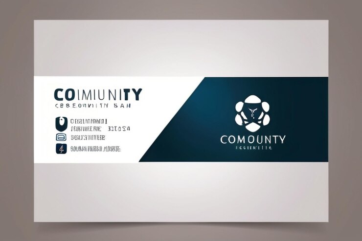 Photo modèle de logo de la carte de visite de la communauté internationale