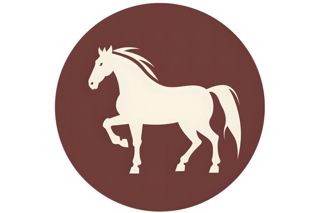 Photo modèle de logo de cheval réseau neuronal généré par ia