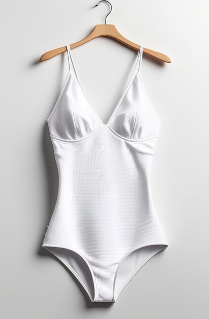 Modèle de maillot de bain blanc féminin