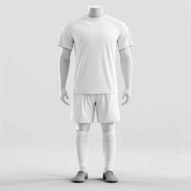 Photo un modèle de maillot de football et de short de football