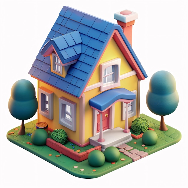 un modèle de maison avec un toit bleu et un toit bleuepropriété de modèle de maison investissement immobilier purc