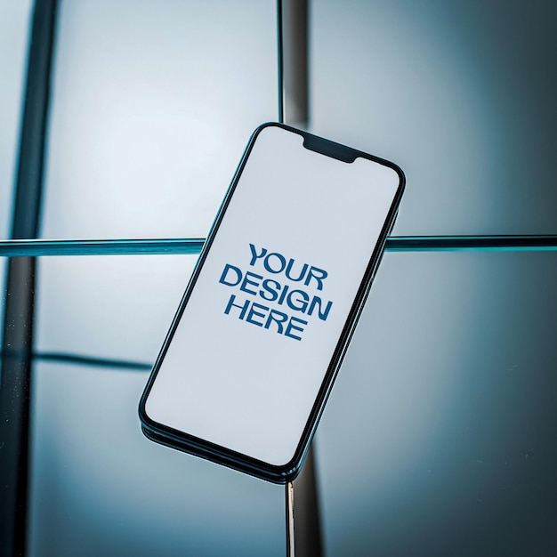 Modèle de maquette d'écran de téléphone portable premium