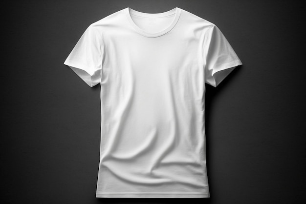 modèle de maquette de t-shirt blanc isolé vue de face t-shirt unisexe